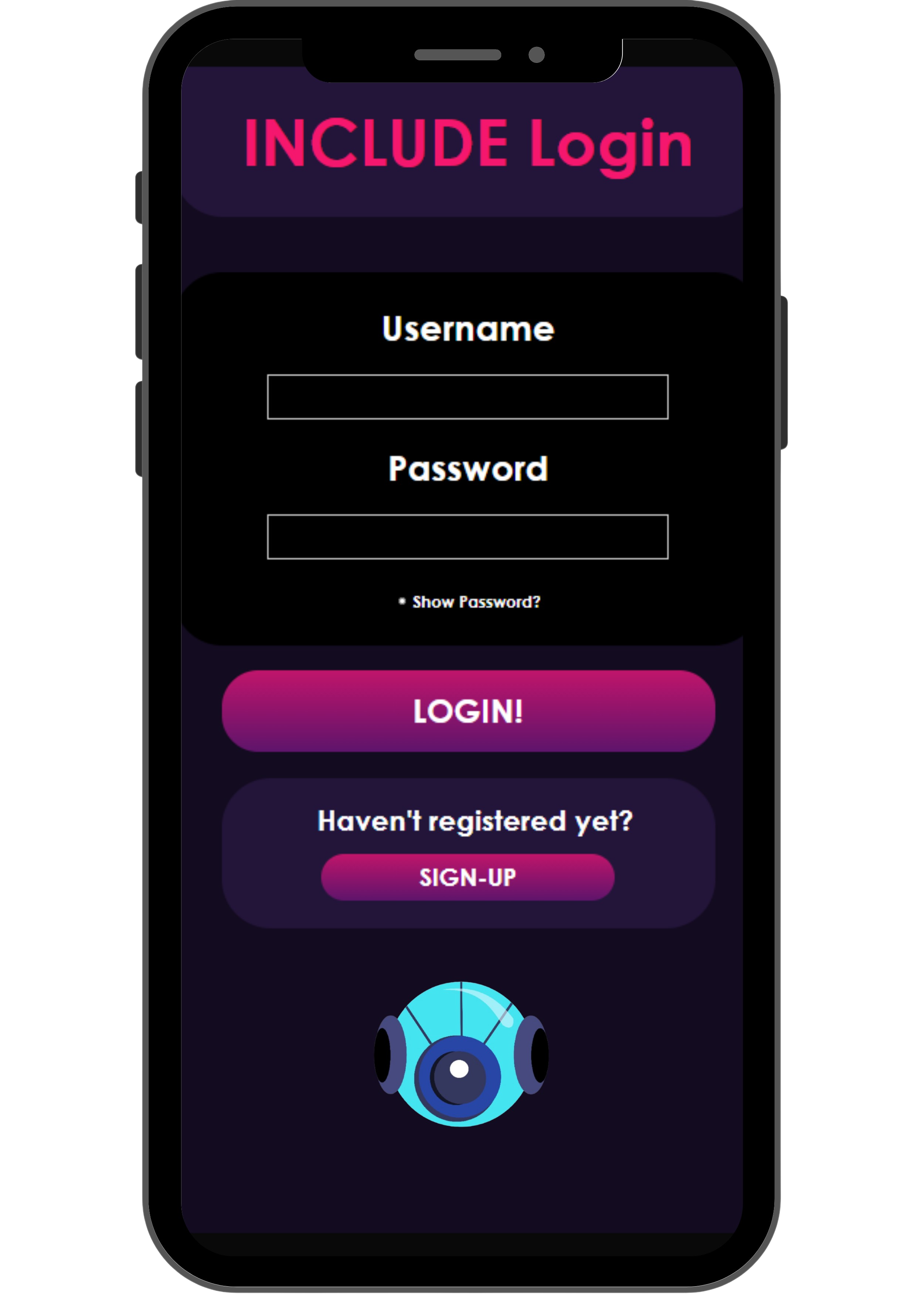 INCLUDE App - Login System